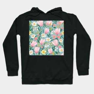 Blossoming Fashion: A Delicate Floral Fabric Pattern #3 Hoodie